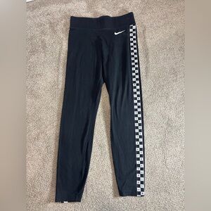 Nike Checkerboard Women's Leggings Workout Pants Spandex Medium Activewear